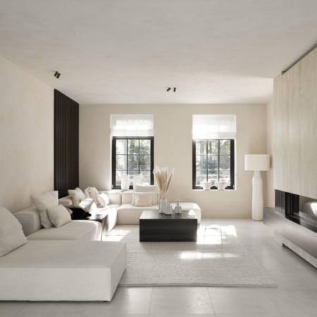 woonkamer met openhaard