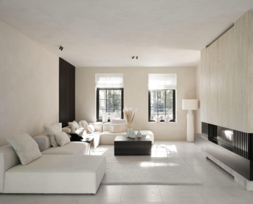 woonkamer met openhaard