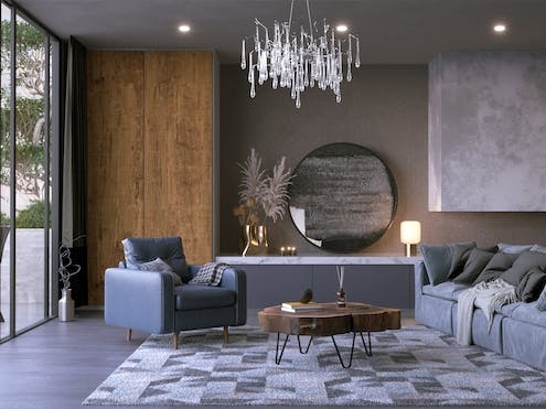 woonkamer inrichten modern warm